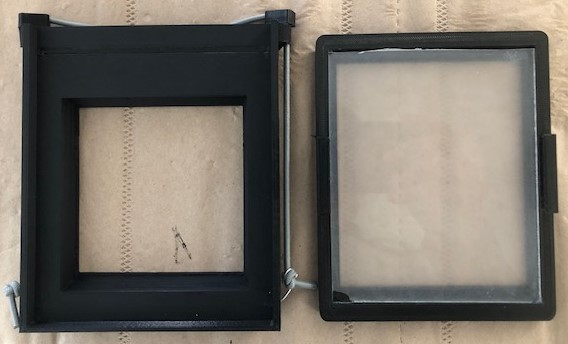 Galvin 45 adapter back with ground glass frame